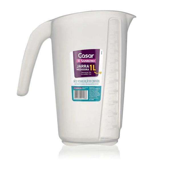Jarra Medidora Sanremo Sem Tampa Branco 1L 1 UN