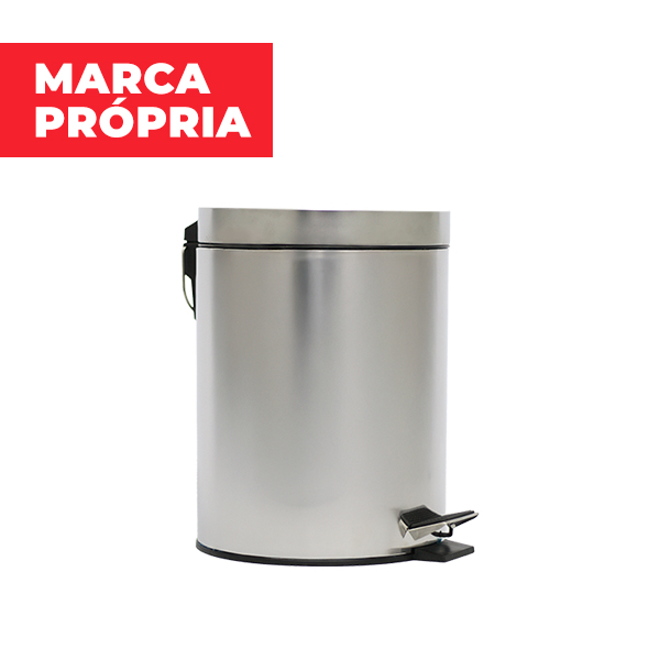 Lixeira de Inox Gimba com Pedal 12L 1 UN
