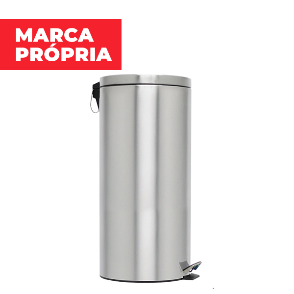 Lixeira de Inox Gimba com Pedal 30L 1 UN
