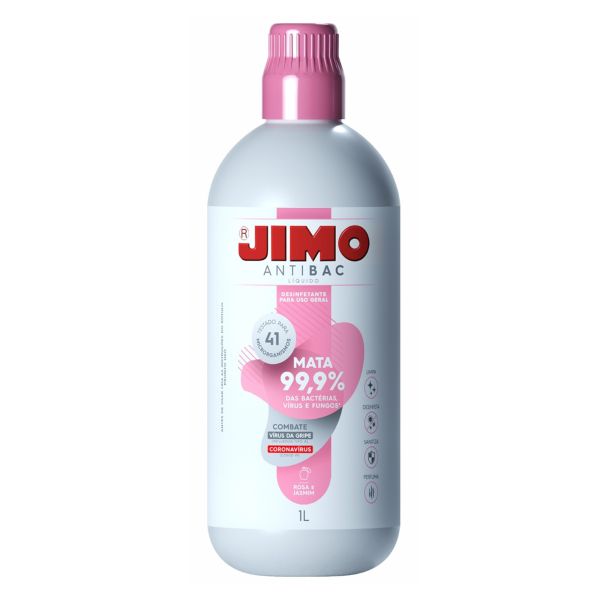 Desinfetante Jimo Antibacteriano Rosa e Jasmim 1L 1 UN