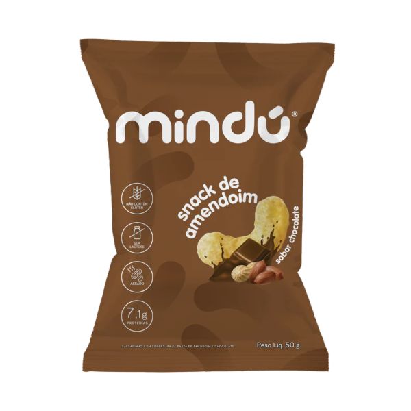Snack de Amendoim Mindú Chocolate 50g 1 UN