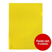 Pasta em L ACP A4 220x310mm Amarelo 10 UN