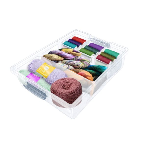 Caixa Organizadora Dello Multiuso com 5 Divisórias 2073H Cristal 1 UN