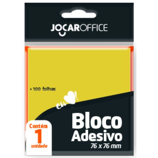 Bloco de Notas Adesivo Jocar 76x76mm 100 FL