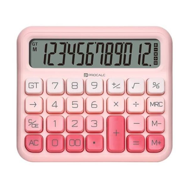 Calculadora Proacalc de Mesa 12 Dígitos Rosa PC315PK 1 UN