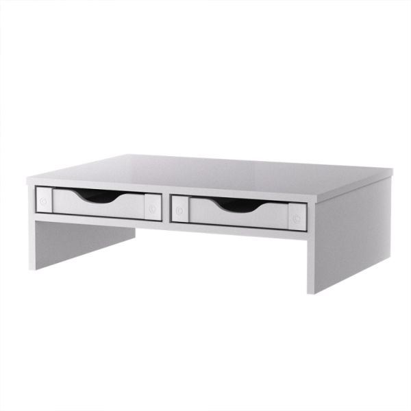Suporte para Monitor Souza 2 Gavetas em MDF Branco 1 UN