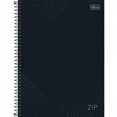 Caderno Universitário Tilibra Espiral Capa Dura 96 FL Zip Preto 1 UN