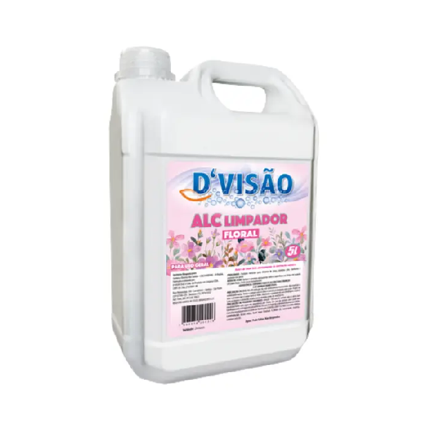 Álcool Perfumado Dvisão Limpador Multiuso 46% Floral 5L 1 UN