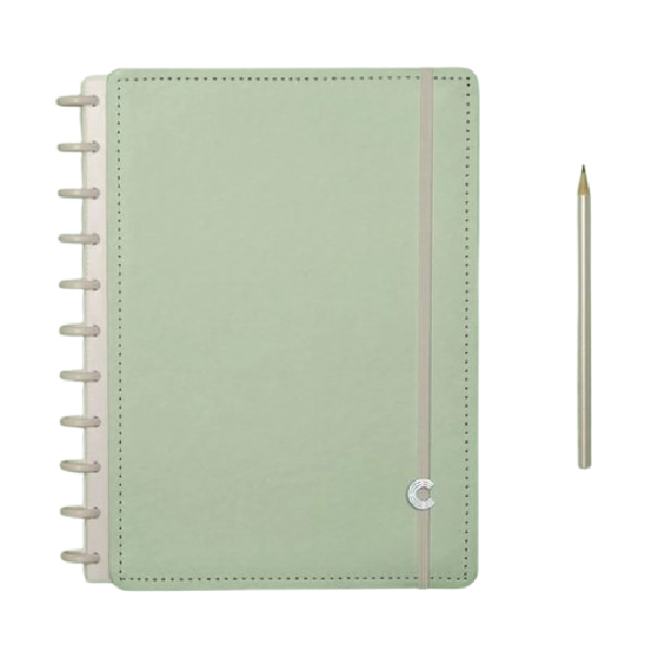 Caderno Inteligente Verde Pastel 80FL Grande 1 UN
