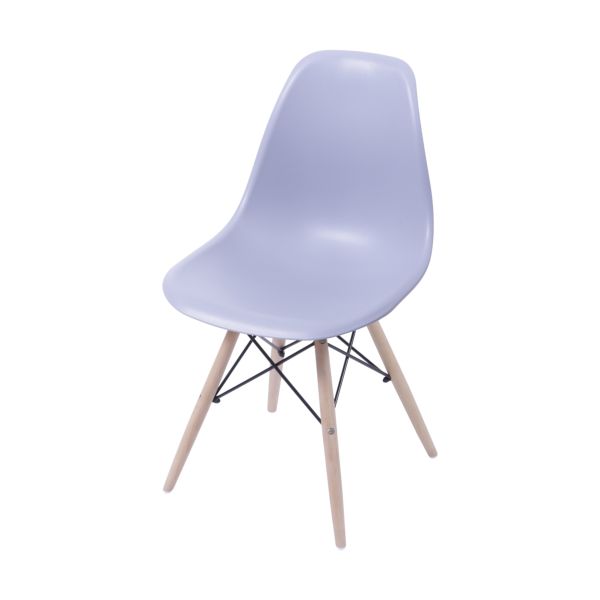 Cadeira OR Design Eames em Polipropileno Base Madeira Cinza 1 UN