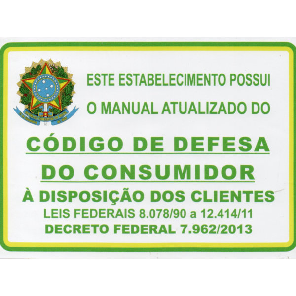 Adesivo Precificar Código de Defesa do Consumidor 1 UN