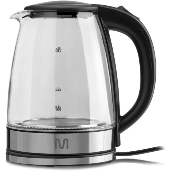 Chaleira Elétrica Multilaser Jarra de Vidro 220v BE040 1,8L 1 UN