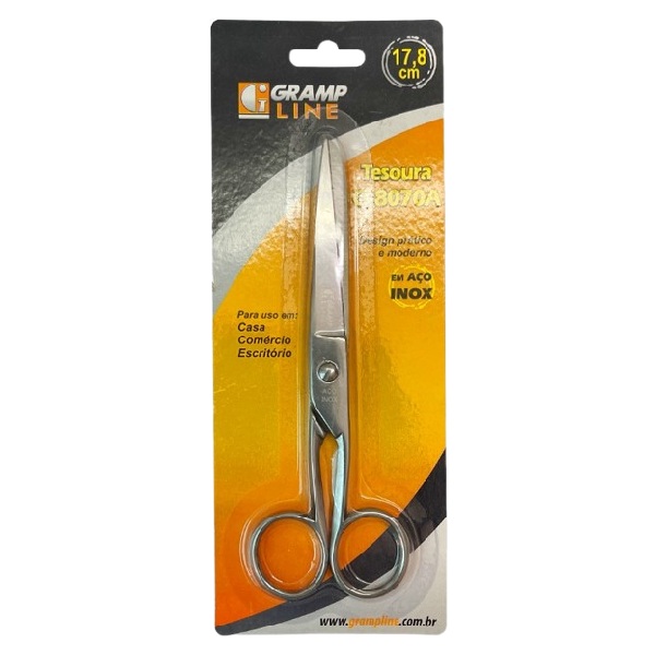 Tesoura Grampline de Uso Geral 17,8cm Aço Inox G-8070A 1 UN