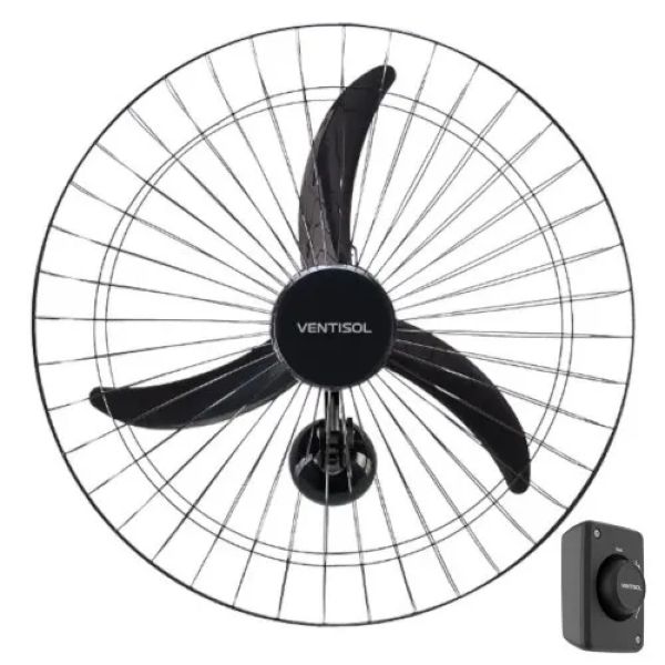 Ventilador Ventimais de Parede 60cm Bivolt 147W Turbo Preto 1 UN