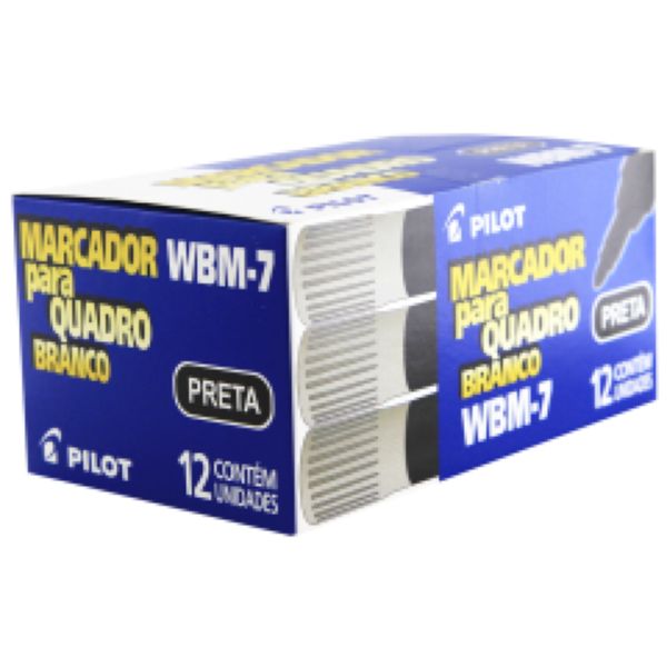 Pincel Quadro Branco Pilot WBM-7 Ponta Redonda 4,0mm Recarregável Pret
