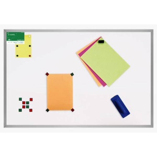 Quadro Branco Souza Magnético 200x120cm Moldura Alumínio Frisado REF 5