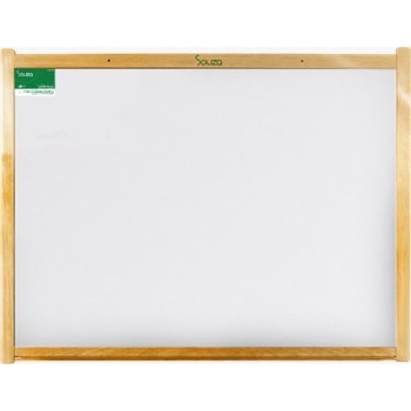 Quadro Branco Souza Padrão 1,20x90cm Moldura Madeira Pinos Luxo Ref.: