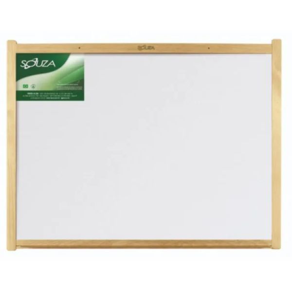 Quadro Branco Souza Padrão 200x120cm Moldura Madeira Pinos Luxo Ref.: