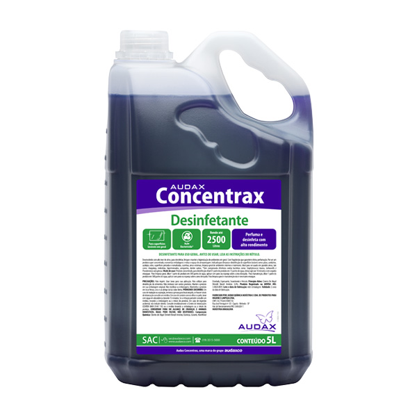 Desinfetante Concentrado Audax Lavander Concentrax 5L Rende Até 2500 L