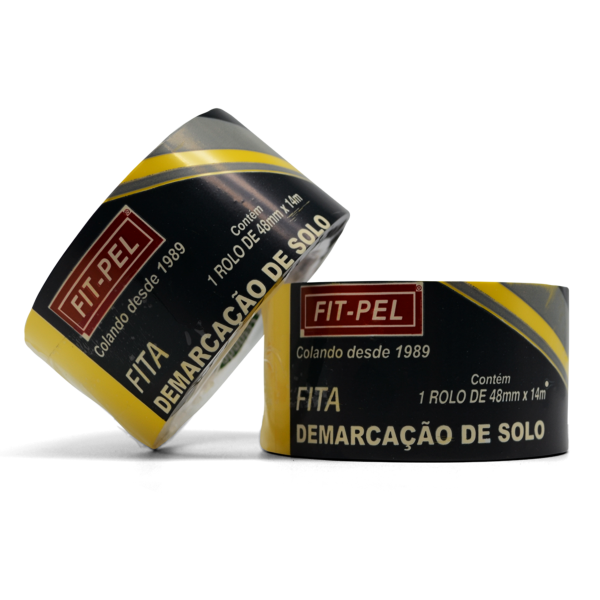 Fita para Demarcação de Solo Fit Pel PVC 48x14m Amarelo 1 UN