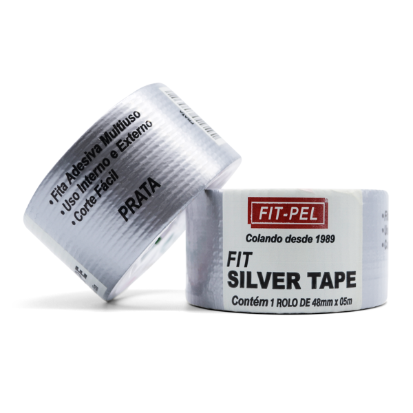 Fita Adesiva Multiuso Fit Pel 48x5 m Prata 1 UN
