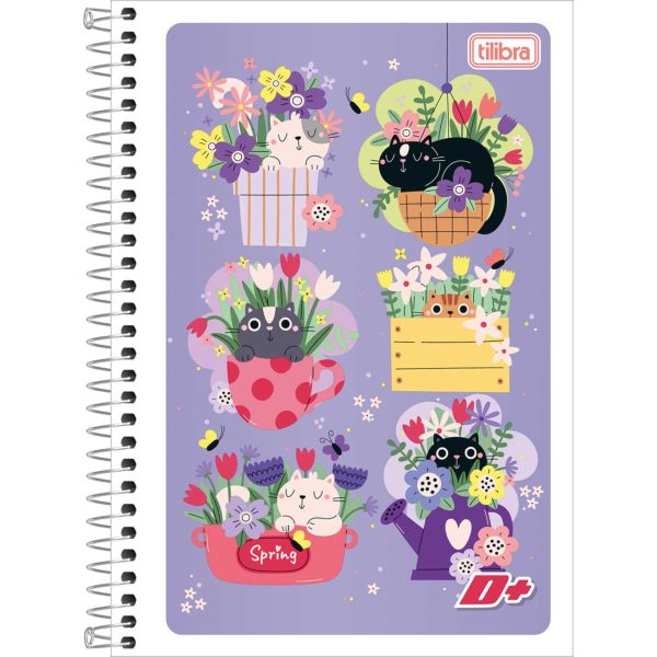 Caderno Espiral Tilibra 1/4 Capa Flexível Feminino 2 140x200mm 96 FL 1