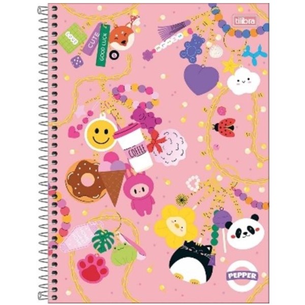 Caderno Universitário Tilibra 1 Matéria Capa Dura 200x275mm Pepper Fem