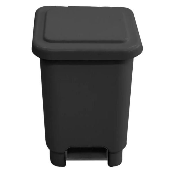 Lixeira Retangular JSN com Pedal Aro para Apoio de Saco de Lixo 25L Pr