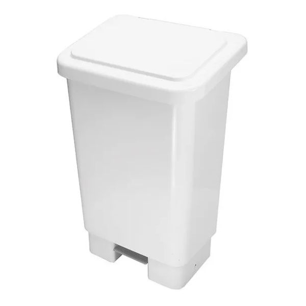 Lixeira Retangular JSN com Pedal Aro para Apoio de Saco de Lixo 50L Br