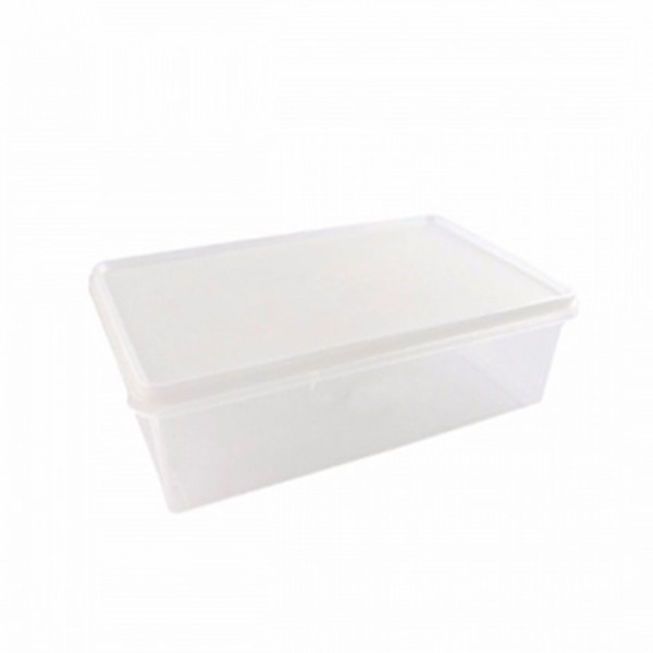 Caixa Organizadora Plasvale com Tampa 6,5 a 7,5L Transparente 33,8x23x