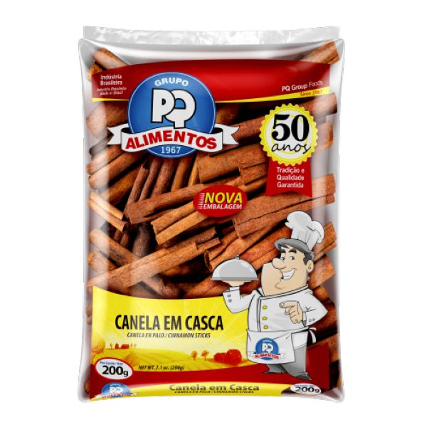 Canela em Casca PQ Alimentos 200g 1 UN