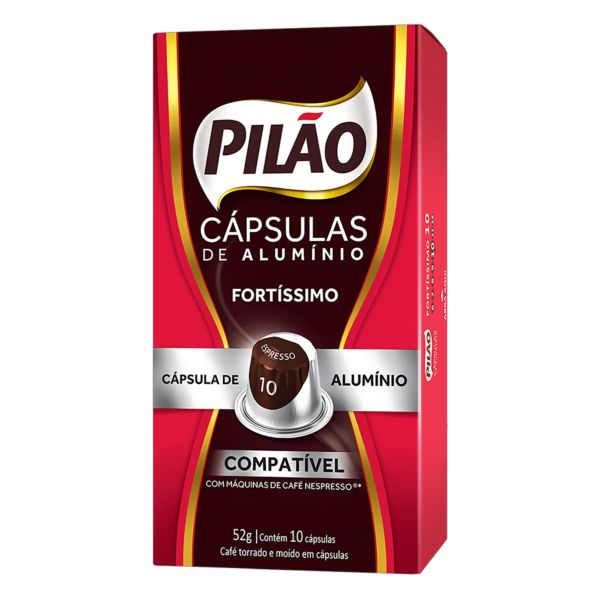 Capsula de Café Espresso Pilão Fortissimo 10 52g CX C/10 UN