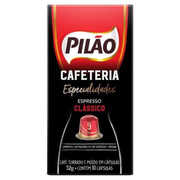 Capsula de Cafe Espresso Pilão Classico 9 52g CX C/10 UN