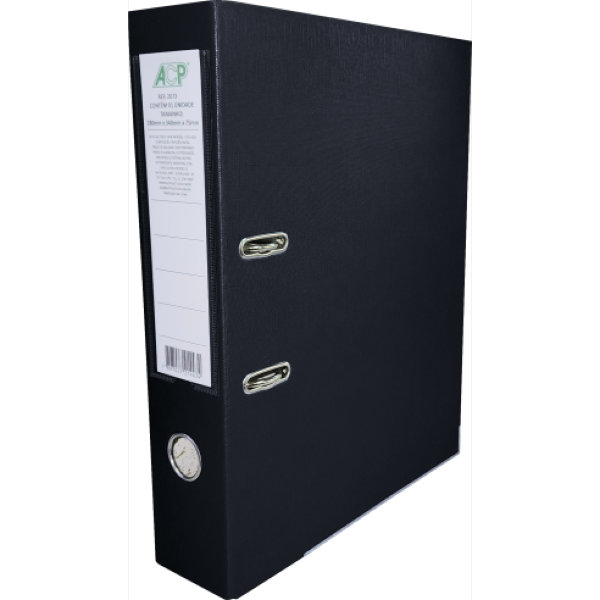 Pasta Oficio ACP A-Z Com Visor 280mm x 340mm x 75mm Preto 1 UN