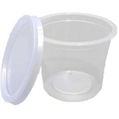 Kit Pote e Tampa Copaza de Plástico Redondo PP Liso 145ml PCT C/30 UN
