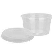 Kit Pote e Tampa Copaza de Plástico Redondo PP Liso 250ml PCT C/25 UN