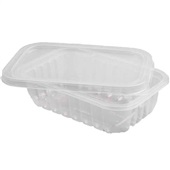 Kit Pote e Tampa Copaza de Plástico Retangular PP 250ml PCT C/25 UN