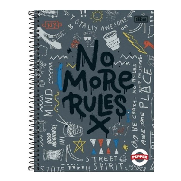 Caderno Universitário Tilibra 1 Matéria Capa Dura 200x275mm Pepper Mas