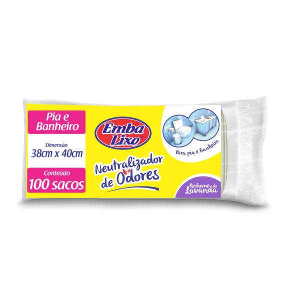 Saco de Lixo Embalixo Reforçado Branco 8L 38x40cm PCT C/100 UN