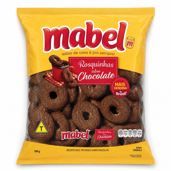 Biscoito Rosquinhas Mabel Chocolate 300g 1 PCT