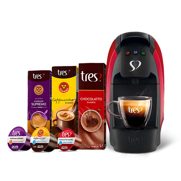 Kit Compre 30 Caixas de Cápsulas e Ganhe 1 Cafeteira 3 Corações Luna V