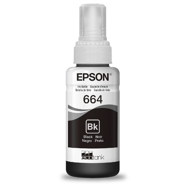 Refil de Tinta Epson 70ml T664120AL CX Preto 1 UN
