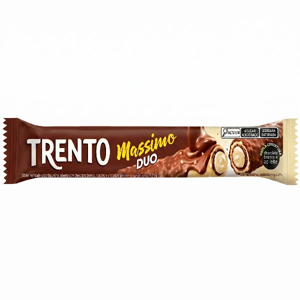 Wafer Trento Recheado Sabor Chocolate Massimo Duo 25g 1 UN