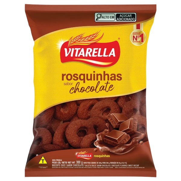 Rosquinhas Vitarella de Chocolate 300g 1 PCT