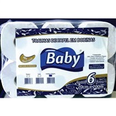 Papel Toalha Baby Bobina 20cm x 200m 100% Celulose PCT C/6 RL