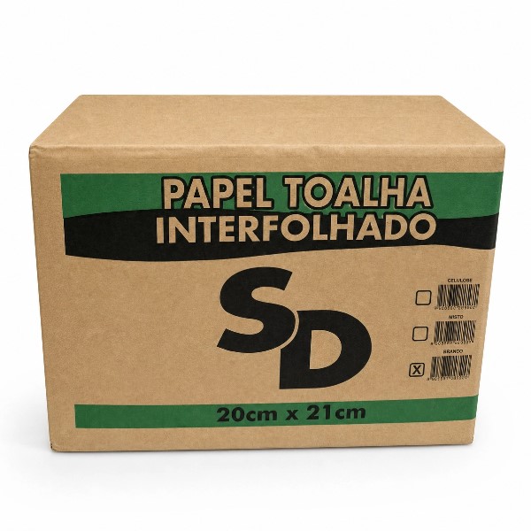 Papel Toalha SD Papeis Interfolhado 2 Dobras 600FL 1 UN