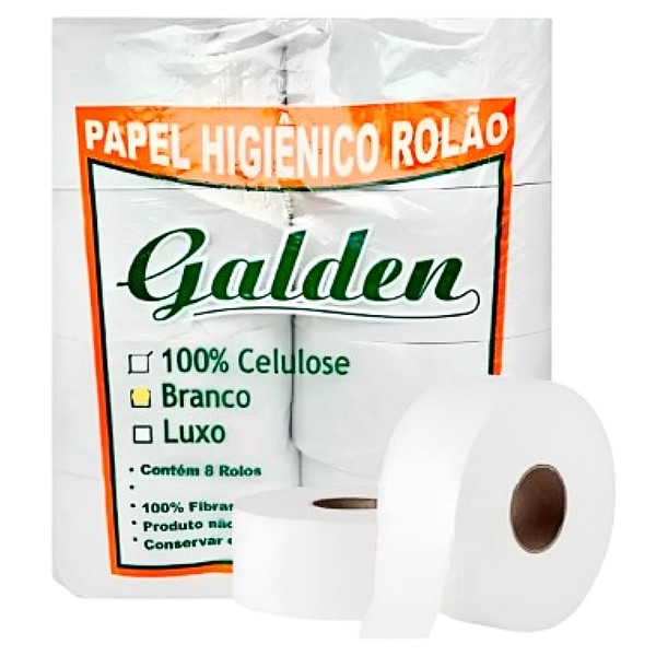 Papel Higiênico Galdem Rolão Folha Simples Luxo PCT C/8 RL