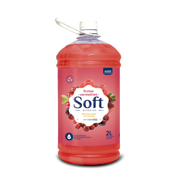 Sabonete Líquido Edumax Soft Especial Perolado Frutas Vermelhas 2L 1 UN
