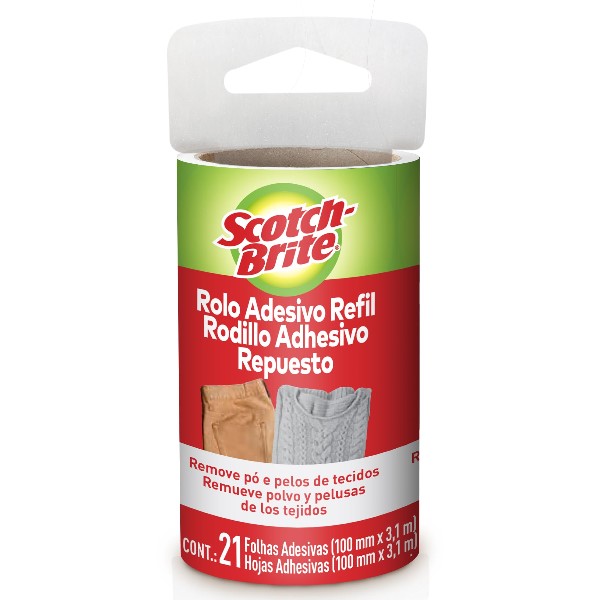 Refil Rolo Adesivo 3M Scotch Brite Tira Pelos 1 UN