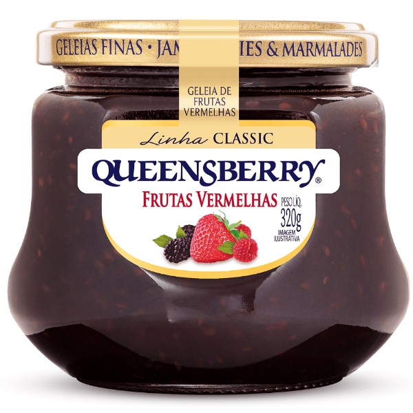 Geleia Classic QueensBerry Sabor Frutas Vermelhas 320g 1 UN